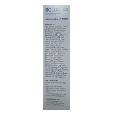 Ibglow HD Skin Lightening Cream 15 gm, Pack of 1