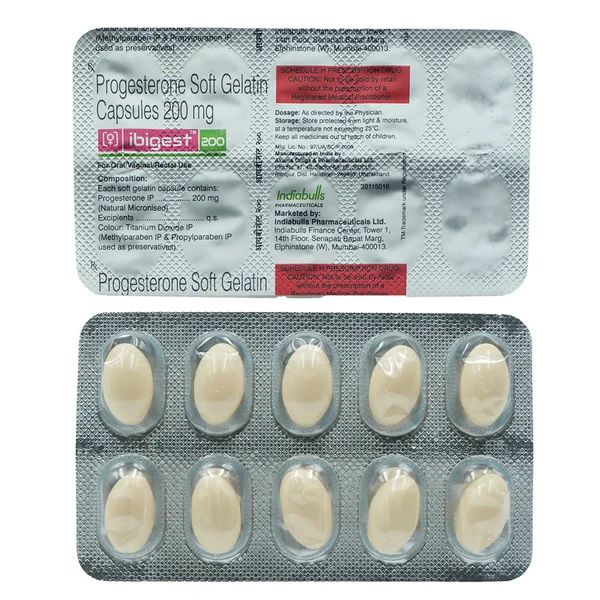Ibigest 200 mg Softgel Capsule (Oral/Vaginal/Rectal) 10's, Pack of 10 CapsuleS