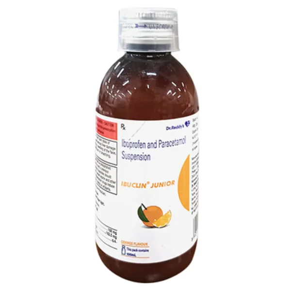 Ibuclin Junior Orange Flavour Oral Suspension 100 ml