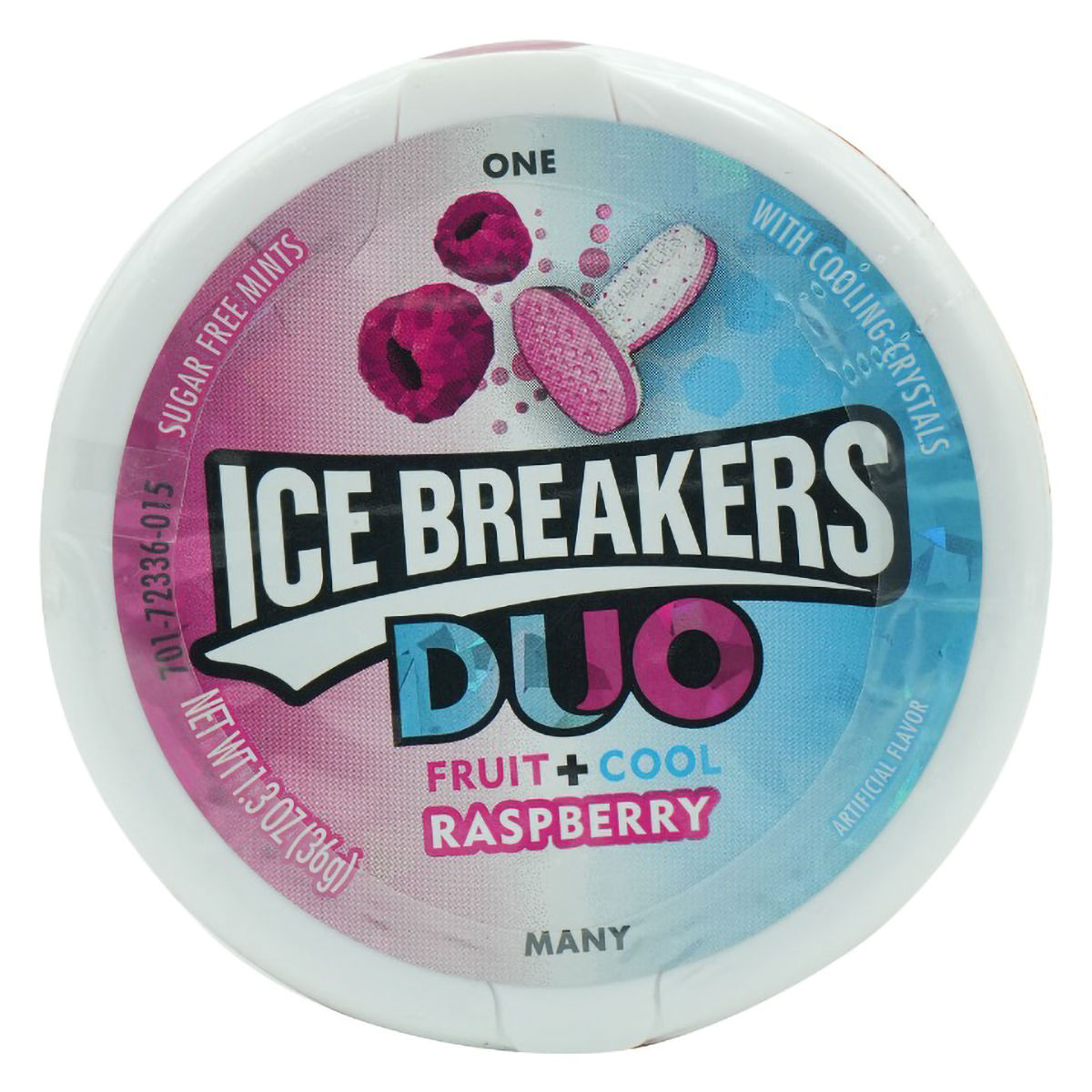 Buy Ice Breakers Duo Fruit + Cool Sugar FreeRaspberry Sugar Free Mouth Freshner Mints, 36 gm Online