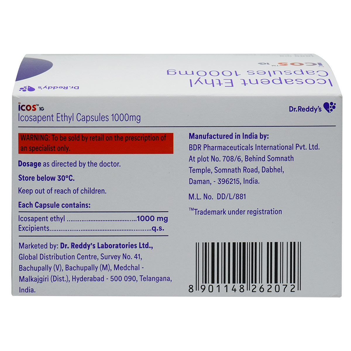 ICOS 1G Capsule 4's, Pack of 4 CapsuleS ICOS 1G Capsule 4's, Pack of 4 CapsuleS