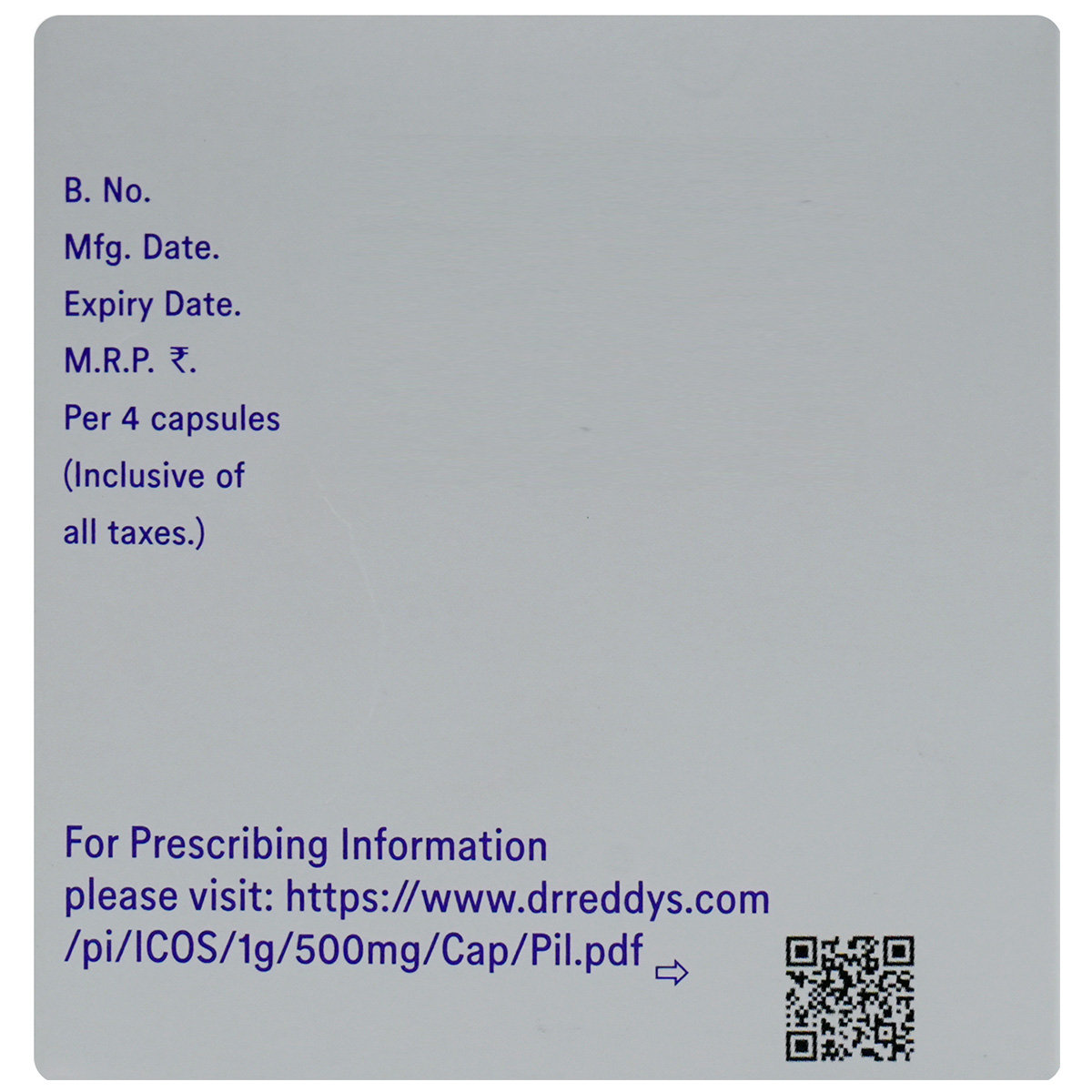 ICOS 1G Capsule 4's, Pack of 4 CapsuleS ICOS 1G Capsule 4's, Pack of 4 CapsuleS