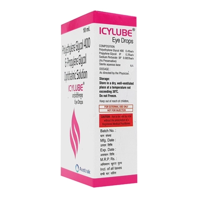 Icylube Eye Drops 10 ml, Pack of 1 EYE DROPS