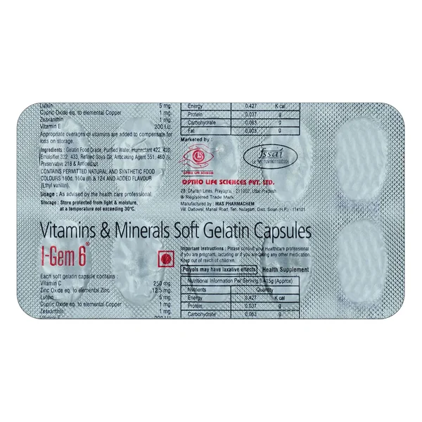 I-Gem 6 Capsule 10's, Pack of 10