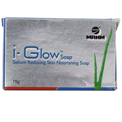 I-Glow Nourishing Soap 75 gm | Reduces Excess Oil | Nourishes Skin | Anti Acne &amp; Anti Bacterial Soap, Pack of 1