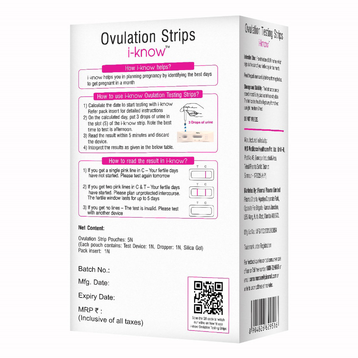 i-know Ovulation Testing Strip, 1 Kit, Pack of 1 i-know Ovulation Testing Strip, 1 Kit, Pack of 1