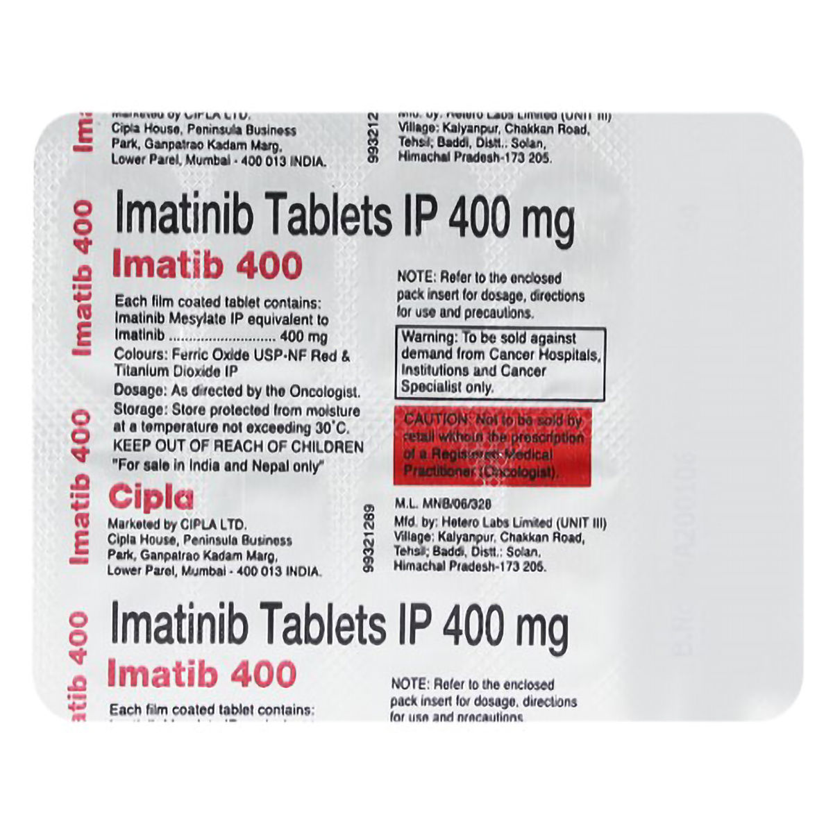 Buy Imatib 400 Tablet 10's Online
