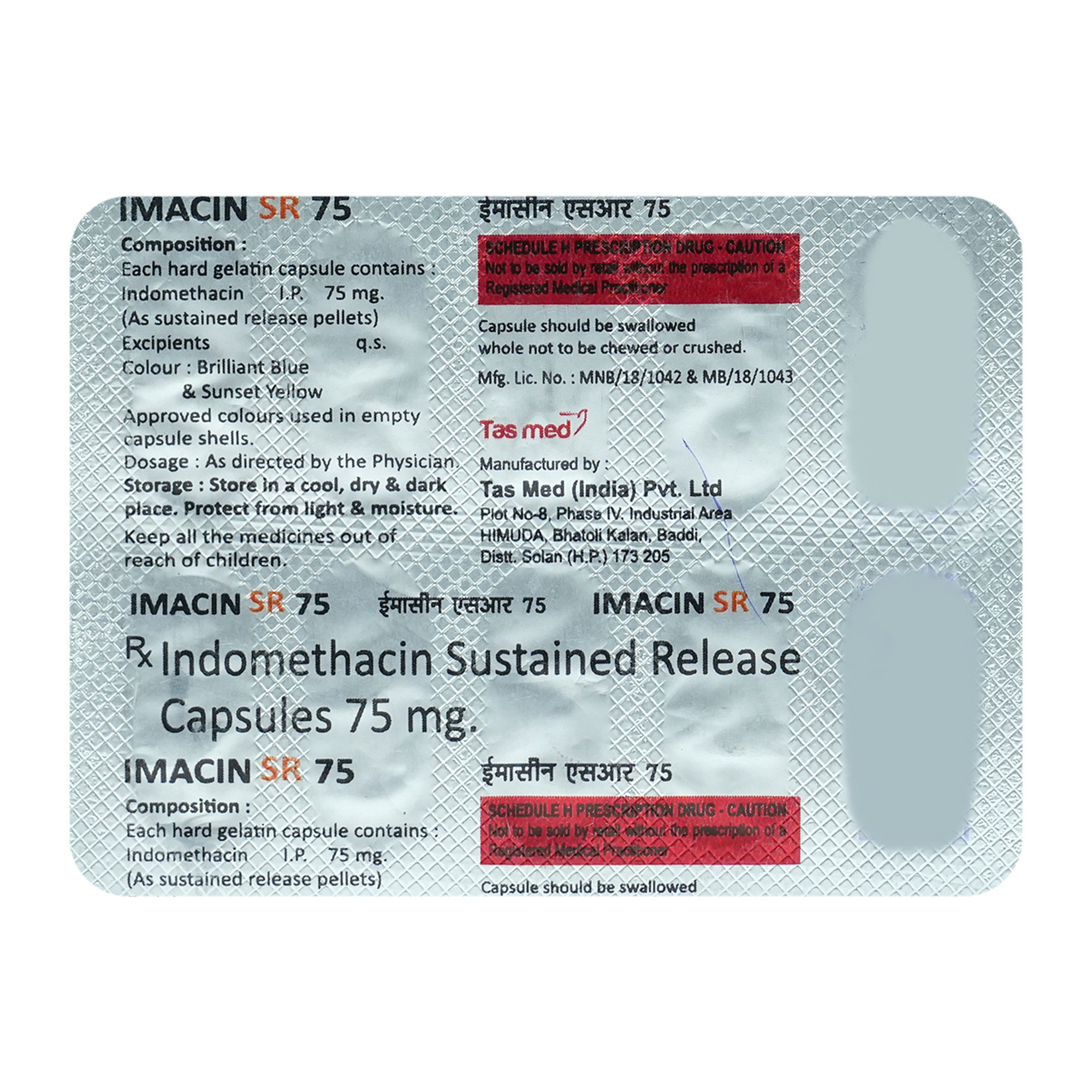 Imacin Sr 75mg Capsule 10's, Pack of 10 CapsuleS Imacin Sr 75mg Capsule 10's, Pack of 10 CapsuleS