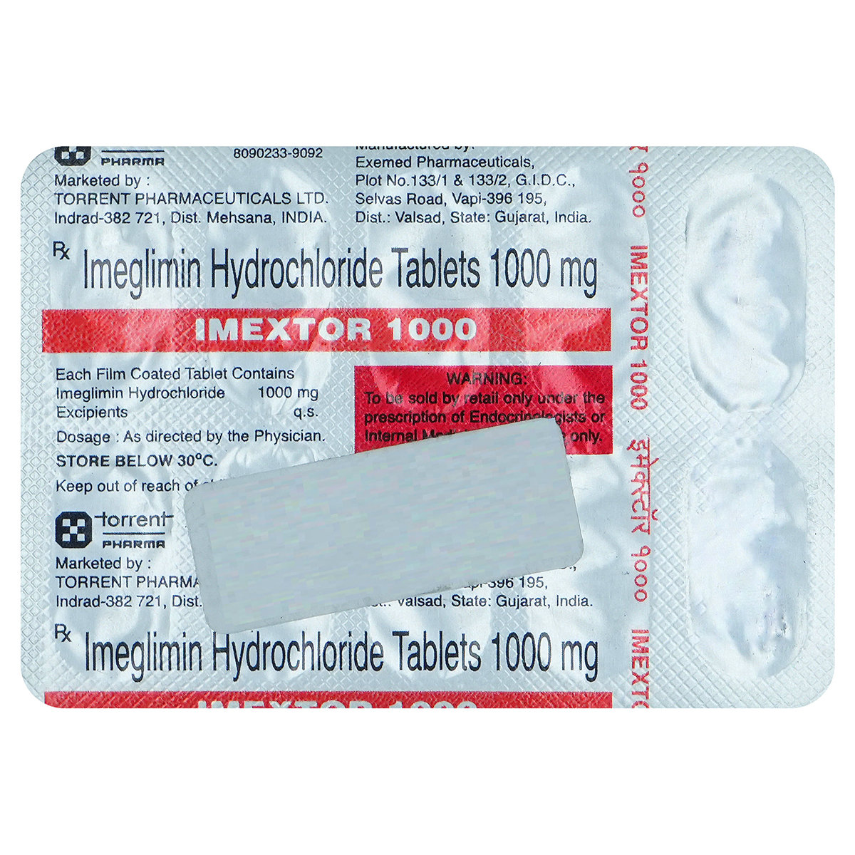Imextor 1000 mg Tablet 10's Imextor 1000 mg Tablet 10's