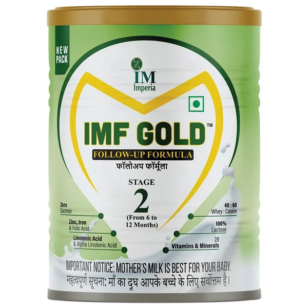 IMF Gold Stage 2 Infant Formula Powder Tin, 400 gm, Pack of 1