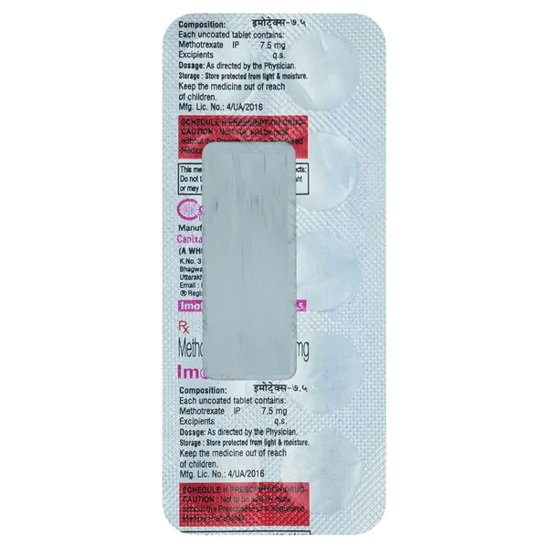 Imotrax-7.5 Tablet 10's, Pack of 10 TabletS