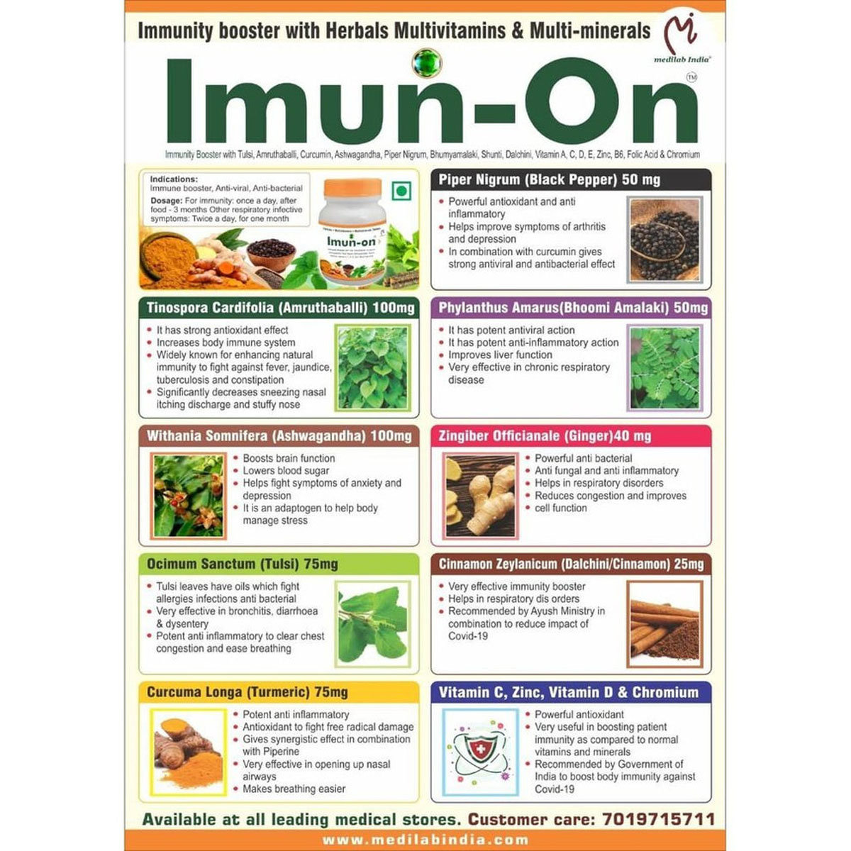 Medilab Imun-On, 30 Tablets, Pack of 1 Medilab Imun-On, 30 Tablets, Pack of 1