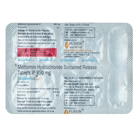 Incontrol 850 mg Tablet 10's