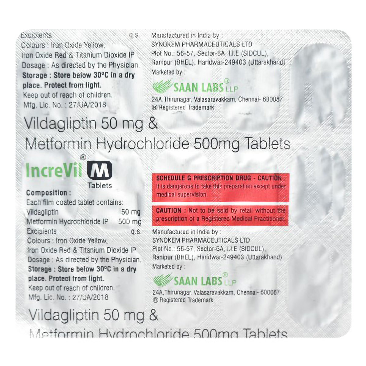 Increvil M Tablet 15's, Pack of 15 TABLETS Increvil M Tablet 15's, Pack of 15 TABLETS