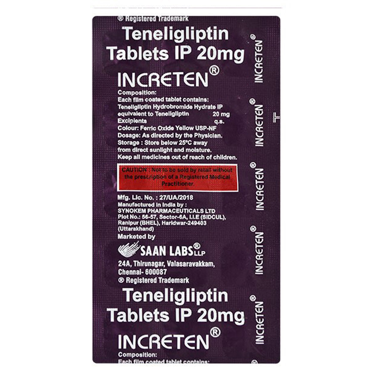 Increten 20mg Tablet 15's, Pack of 15 TABLETS Increten 20mg Tablet 15's, Pack of 15 TABLETS