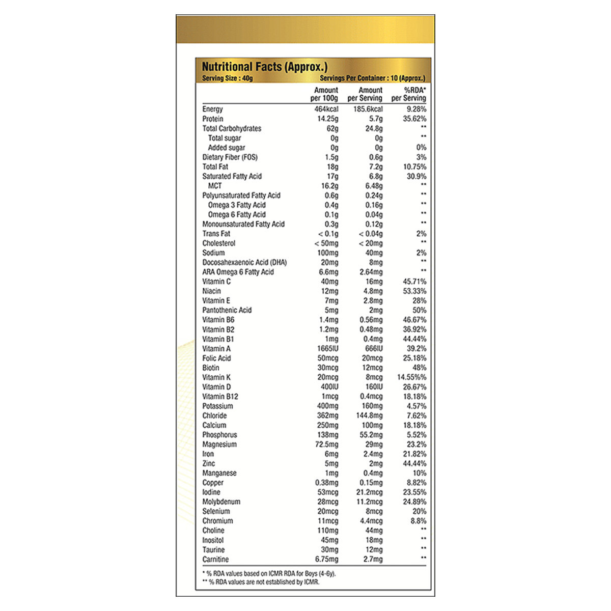 Incipro Gold Vanilla Flavour Powder 400 gm, Pack of 1 Incipro Gold Vanilla Flavour Powder 400 gm, Pack of 1