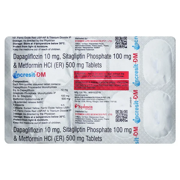Incresit-DM Tablet 10's, Pack of 10 TABLETS