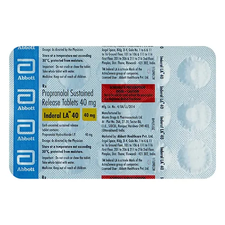 Inderal LA 40 Tablet 15's