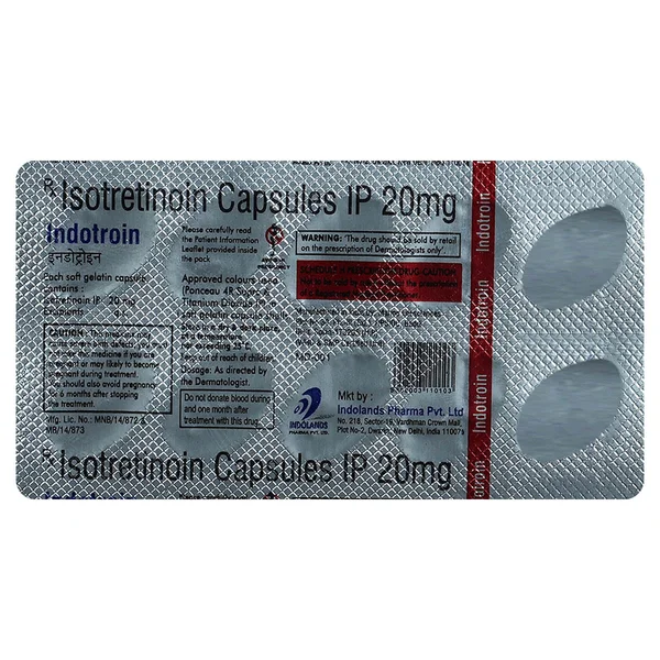 Indotroin 20mg Softgel Capsule 10's, Pack of 10 CapsuleS