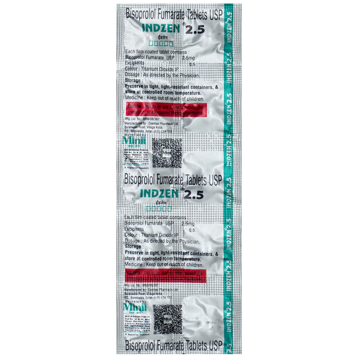 Indzen 2.5 Tablet 10's, Pack of 10 TabletS Indzen 2.5 Tablet 10's, Pack of 10 TabletS