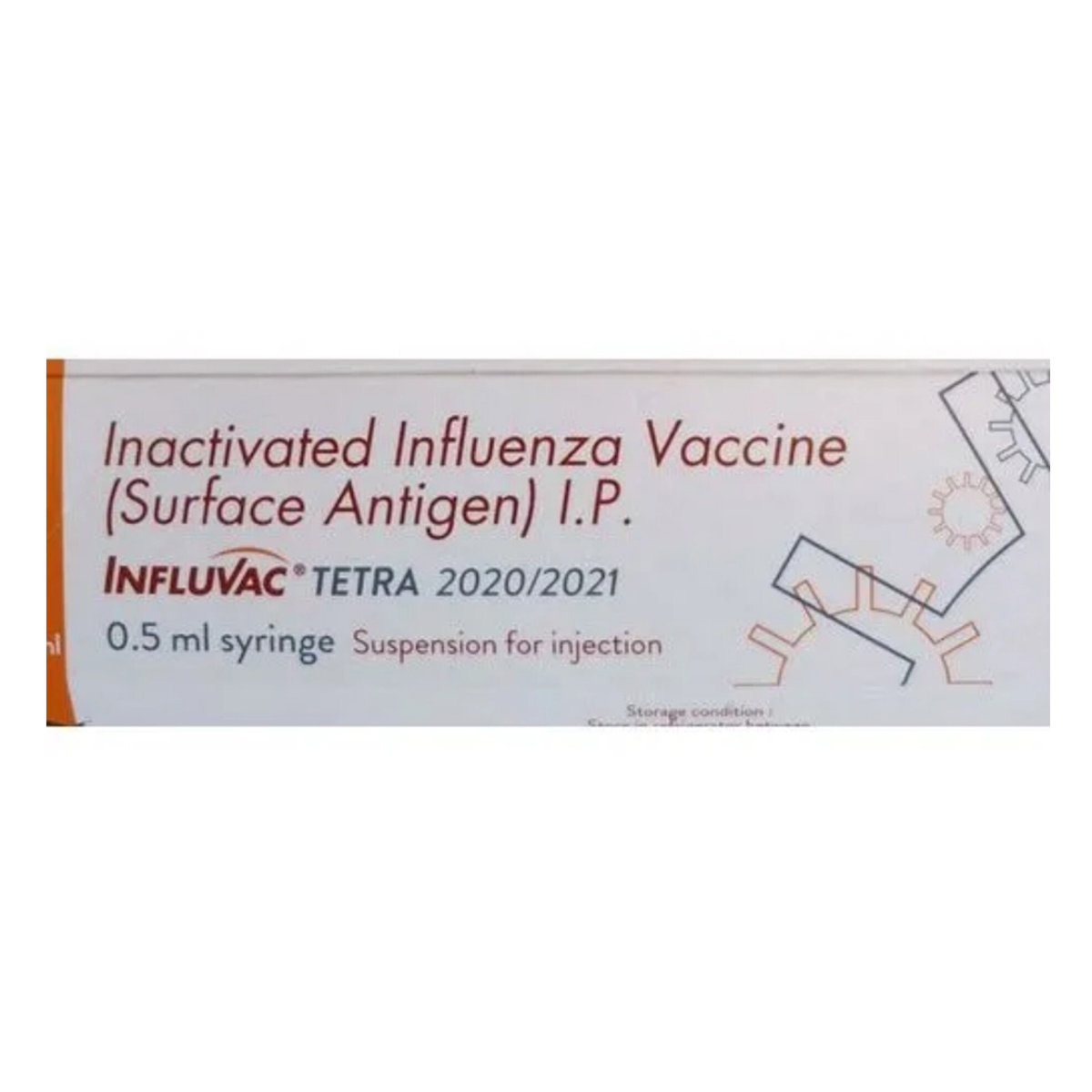 Influvac Tetra 2020/2021 Vaccine 0.5 ml, Pack of 1 Influvac Tetra 2020/2021 Vaccine 0.5 ml, Pack of 1