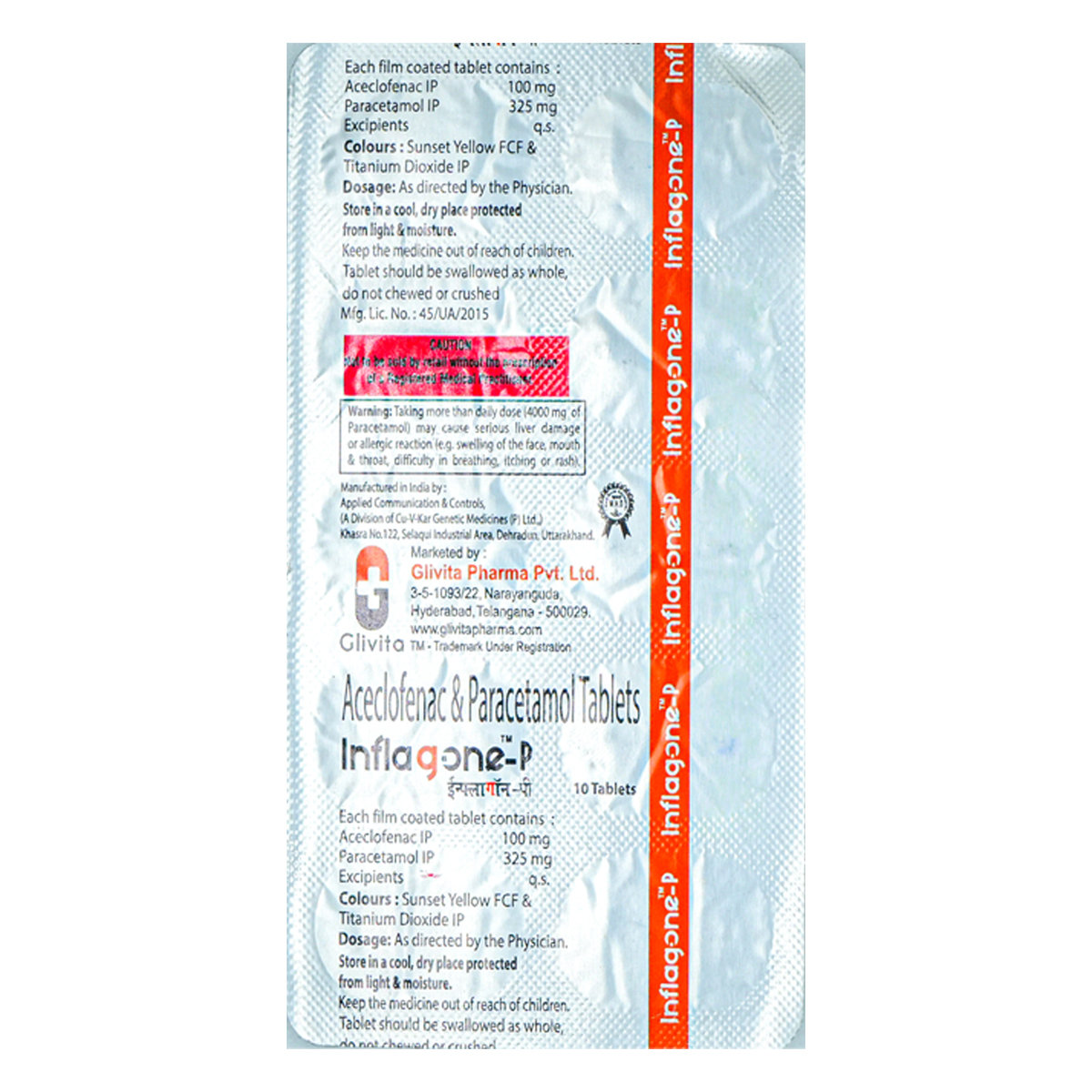 Inflagone-P Tablet 10's, Pack of 10 TabletS Inflagone-P Tablet 10's, Pack of 10 TabletS