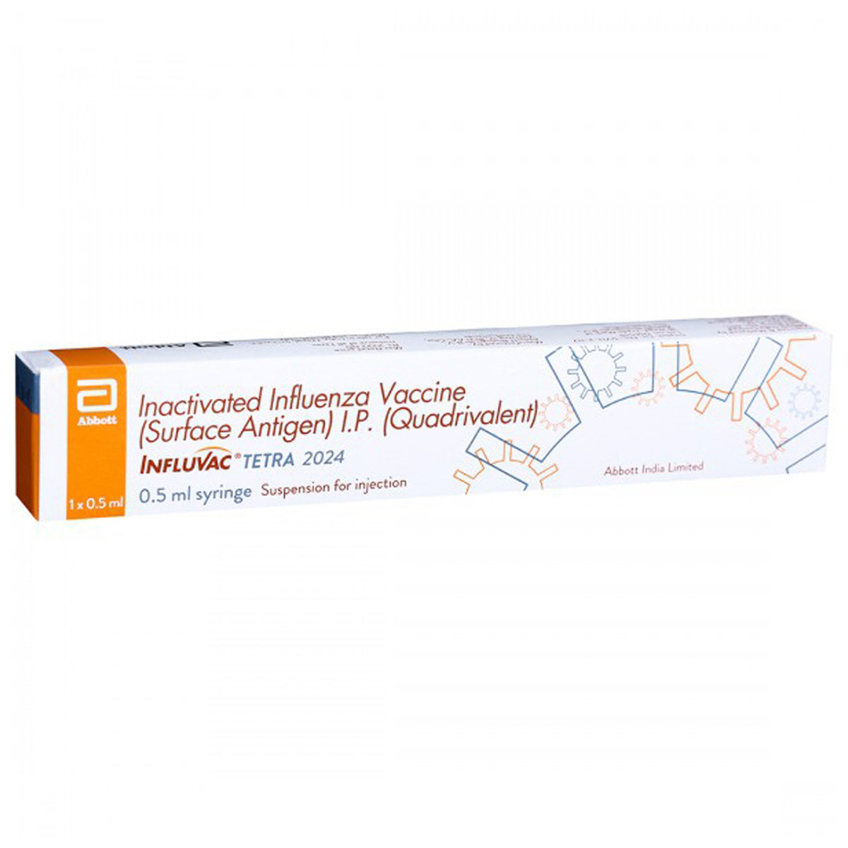 Influvac Tetra 2024 Vaccine 0.5 ml, Pack of 1 Influvac Tetra 2024 Vaccine 0.5 ml, Pack of 1