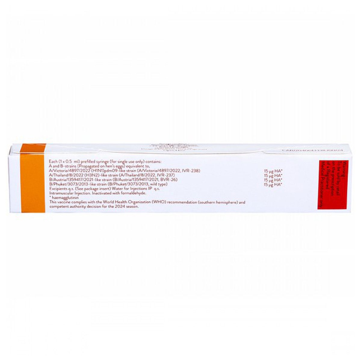 Influvac Tetra 2024 Vaccine 0.5 ml, Pack of 1 Influvac Tetra 2024 Vaccine 0.5 ml, Pack of 1