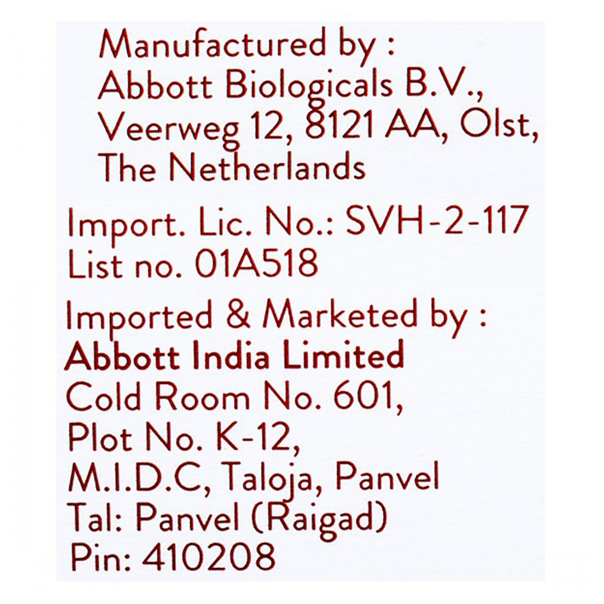 Influvac Tetra 2024 Vaccine 0.5 ml, Pack of 1 Influvac Tetra 2024 Vaccine 0.5 ml, Pack of 1