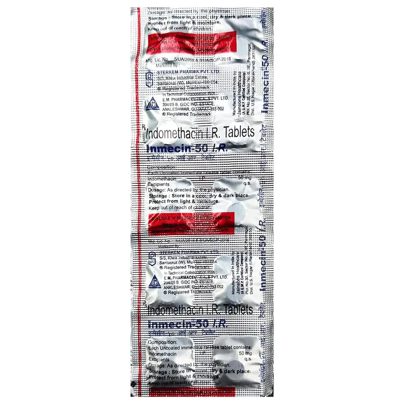 Inmecin R Tablet Buy Inmecin-50 I R Tablet 10's online | Uses, Side Effects, Price and ...