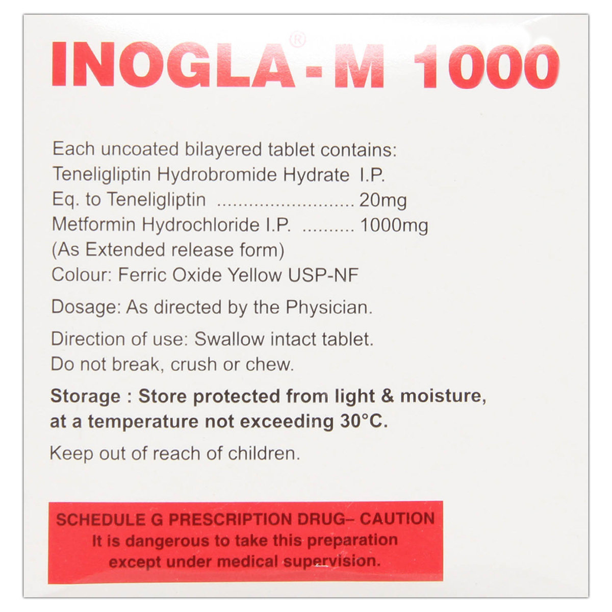 Inogla-M 1000 Tablet 10's, Pack of 10 TabletS Inogla-M 1000 Tablet 10's, Pack of 10 TabletS