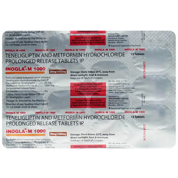 Inogla-M 1000 Tablet 15's, Pack of 15 TabletS