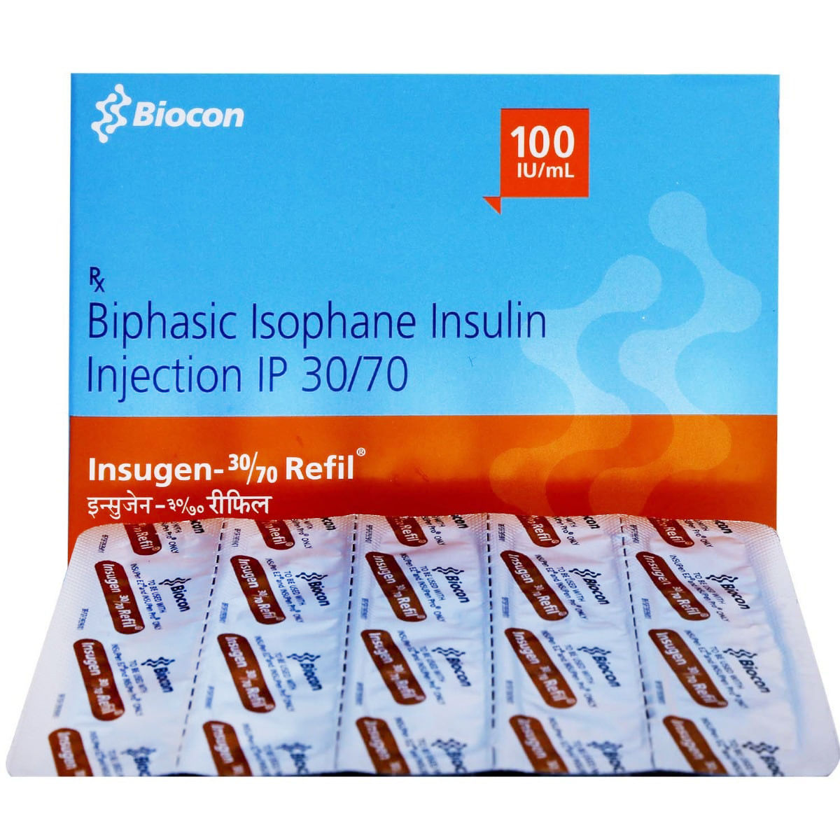 Insugen 30/70 100IU/ml Refil Cartridge 3 ml | Uses, Side Effects, Price ...