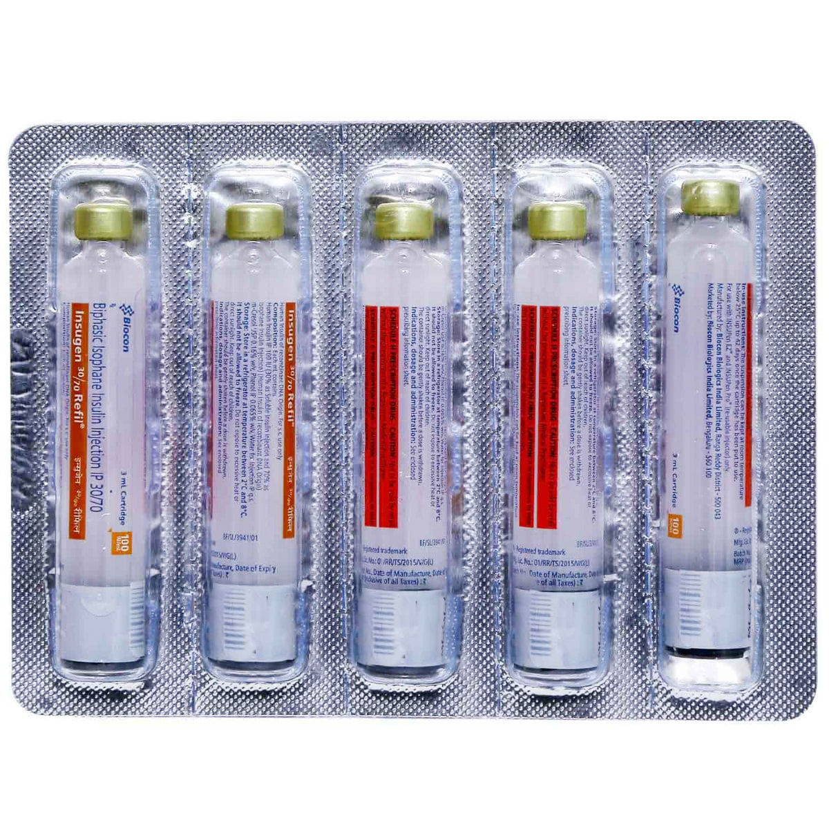 Insugen 30/70 100IU/ml Refil Cartridge 3 ml Price, Uses, Side Effects