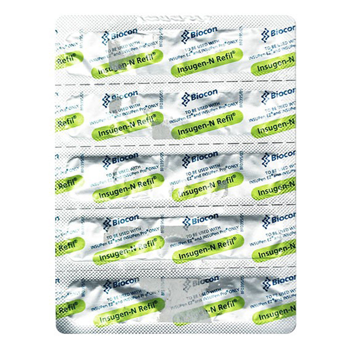 Insugen-N Refil 100IU/ml Injection 3 ml, Pack of 5 CartridgeS Insugen-N Refil 100IU/ml Injection 3 ml, Pack of 5 CartridgeS