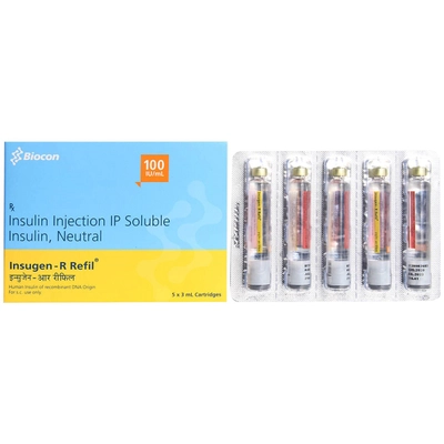 Insugen-R 100IU/ml Refil 3 ml, Pack of 1 INJECTION