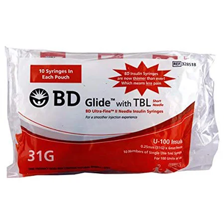 Becton Dickinson Insulin Syr 100U/31G, 1 ml
