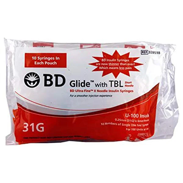 Becton Dickinson Insulin Syr 100U/31G, 1 ml