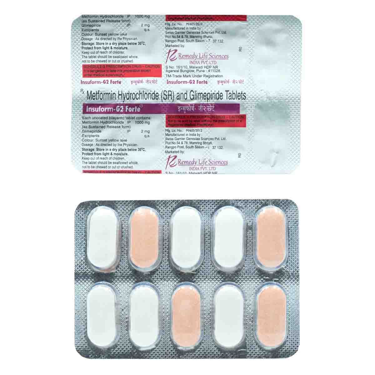 Insuform G2 Forte Tablet | Uses, Side Effects, Price | Apollo Pharmacy