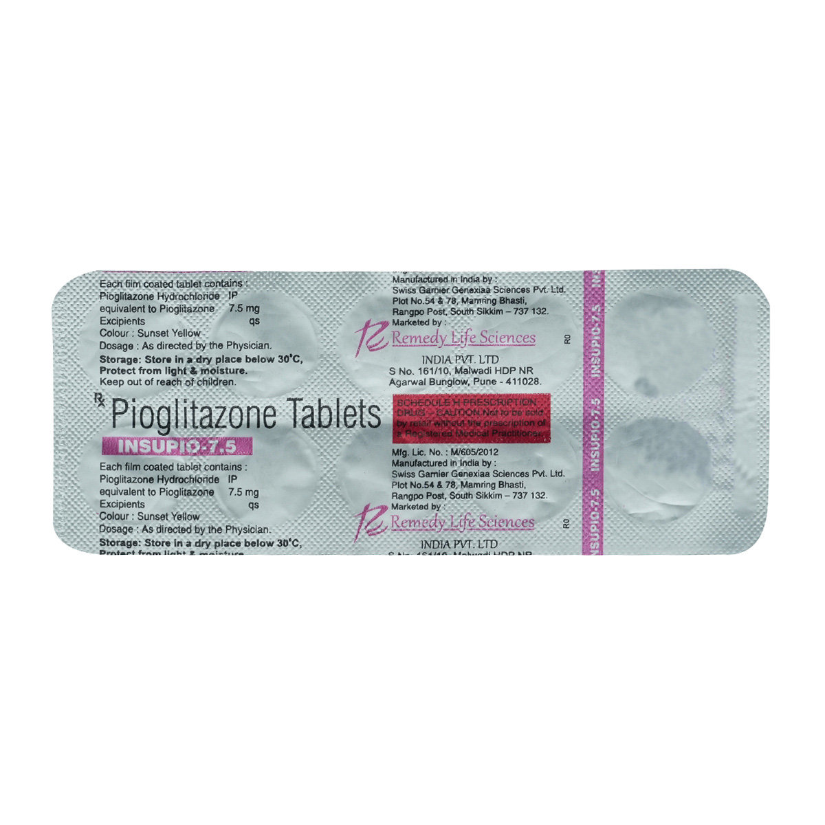 Insupio-7.5 mg Tablet 10's, Pack of 10 TABLETS Insupio-7.5 mg Tablet 10's, Pack of 10 TABLETS