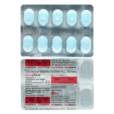 Insuzide M 40 Tablet 10's, Pack of 10 TABLETS