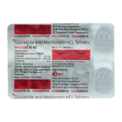 Insuzide M 40 Tablet 10's, Pack of 10 TABLETS