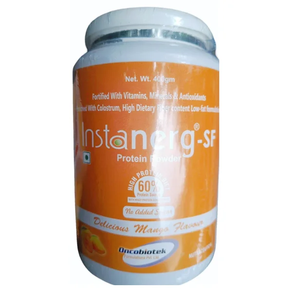 Instanerg-Sugar Free Mango Flavour Protein Powder 400 gm