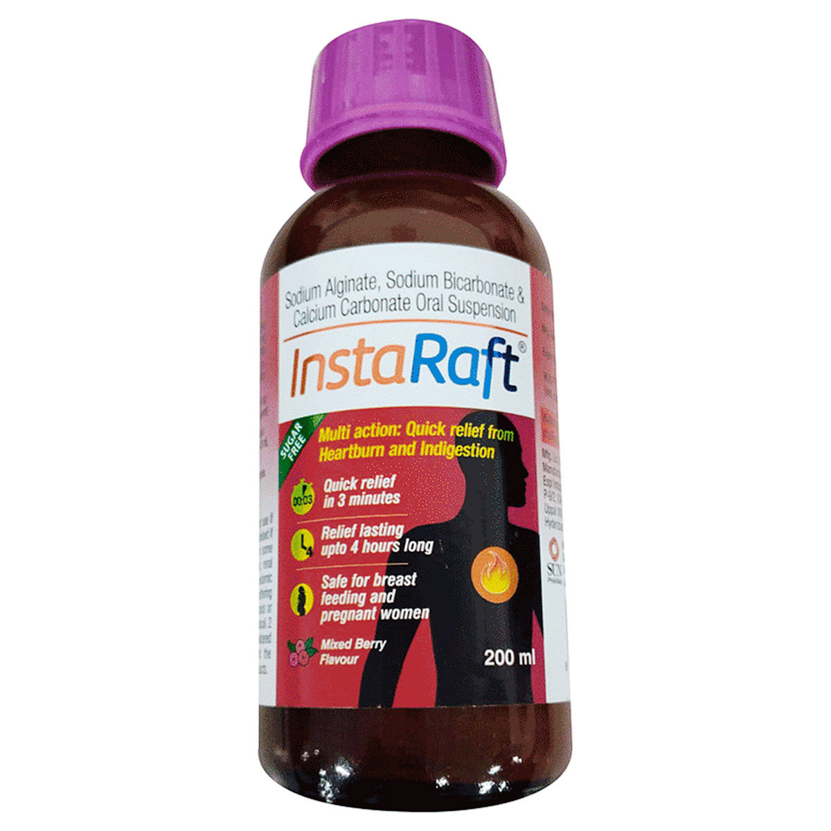 Instaraft Sugar Free Mixed Berry Flavour Oral Suspension 200 ml, Pack of 1 Oral Suspension Instaraft Sugar Free Mixed Berry Flavour Oral Suspension 200 ml, Pack of 1 Oral Suspension