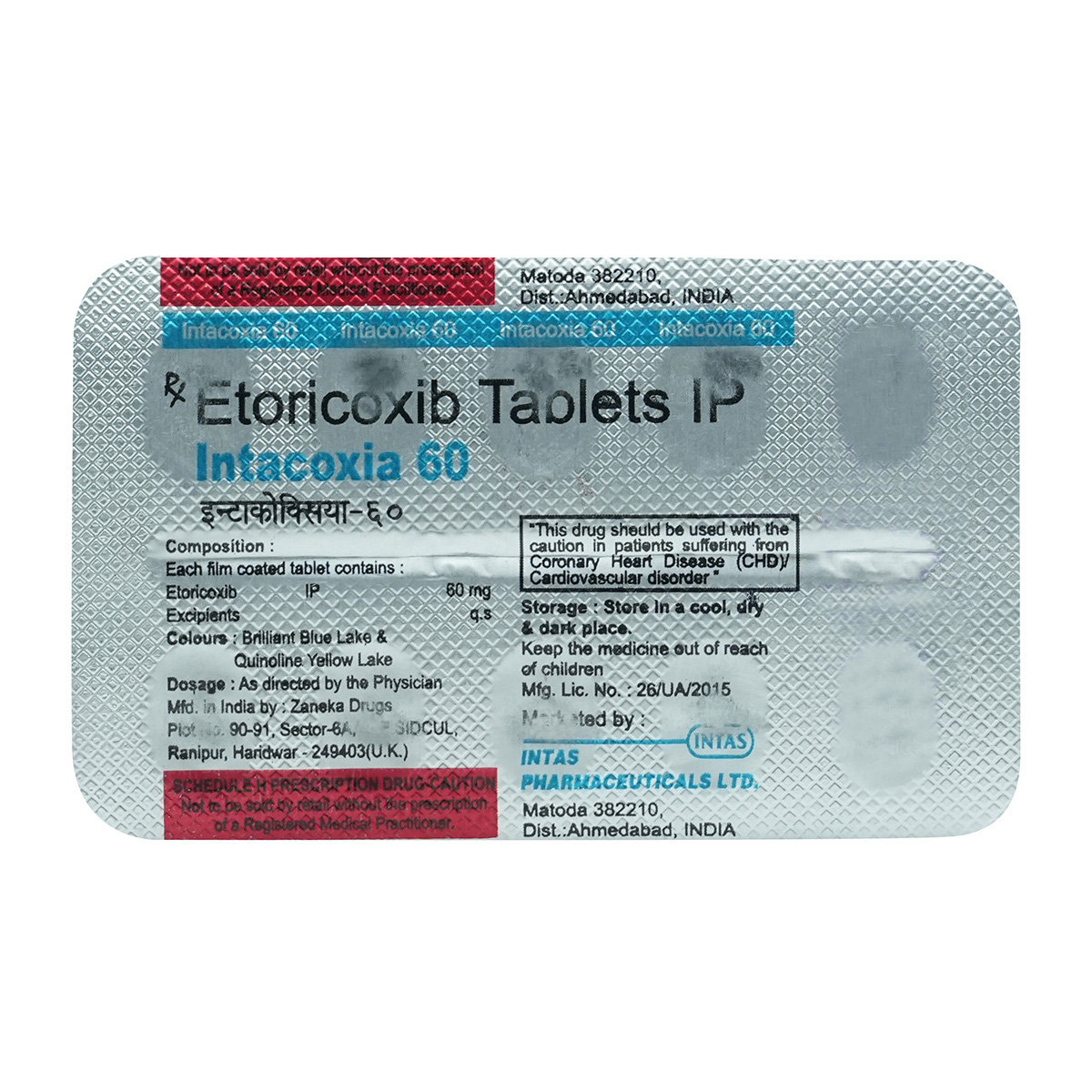 Intacoxia 60 Tablet 10's, Pack of 10 TABLETS Intacoxia 60 Tablet 10's, Pack of 10 TABLETS