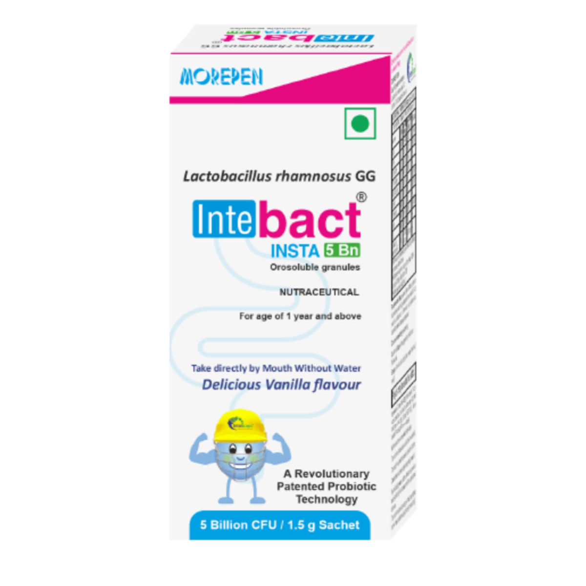 Intebact Insta 5 B.Cfu Vanilla Sachet Uses, Benefits, Price Apollo Pharmacy