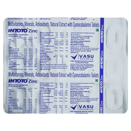 Intoto Zinc Tablet 15's