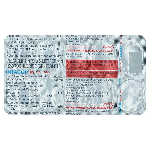 Intaglip-M OD 1000 Tablet 10's