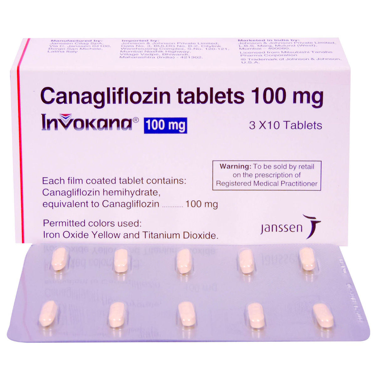 Buy Invokana 100 mg Tablet 10's Online