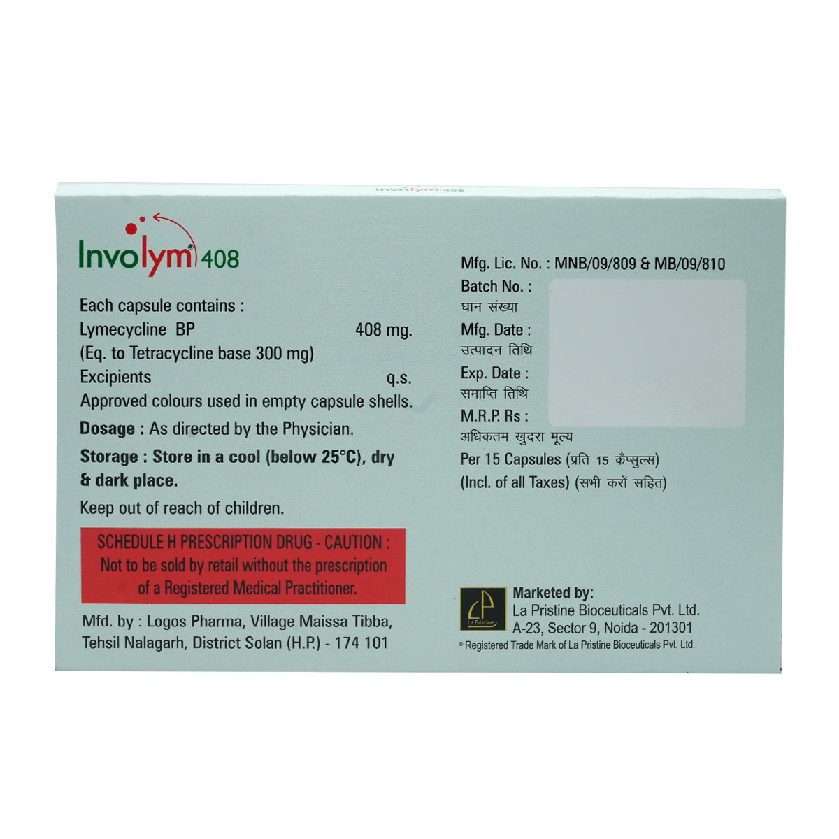 Involym 408 Capsule 15's, Pack of 15 CAPSULES Involym 408 Capsule 15's, Pack of 15 CAPSULES